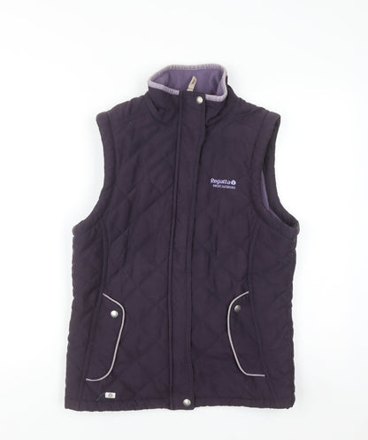 Regatta Womens Purple Quilted Outdoor Waistcoat Size 10