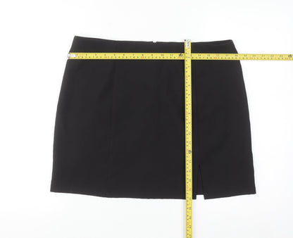 Saint Genies Women's Black Size 14 Stretch Pencil Skirt