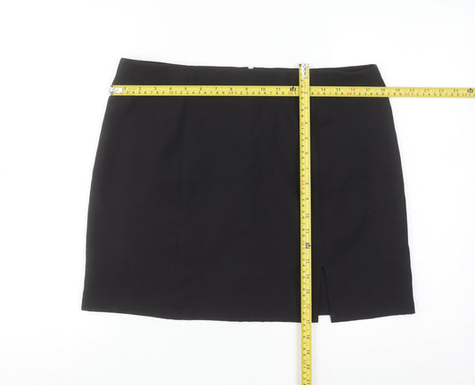 Saint Genies Women's Black Size 14 Stretch Pencil Skirt
