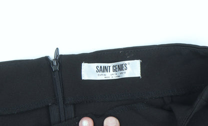 Saint Genies Women's Black Size 14 Stretch Pencil Skirt