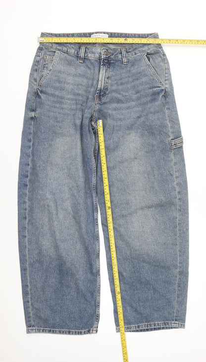 Denim Co. Women Blue Size 12 Relaxed Straight Jeans
