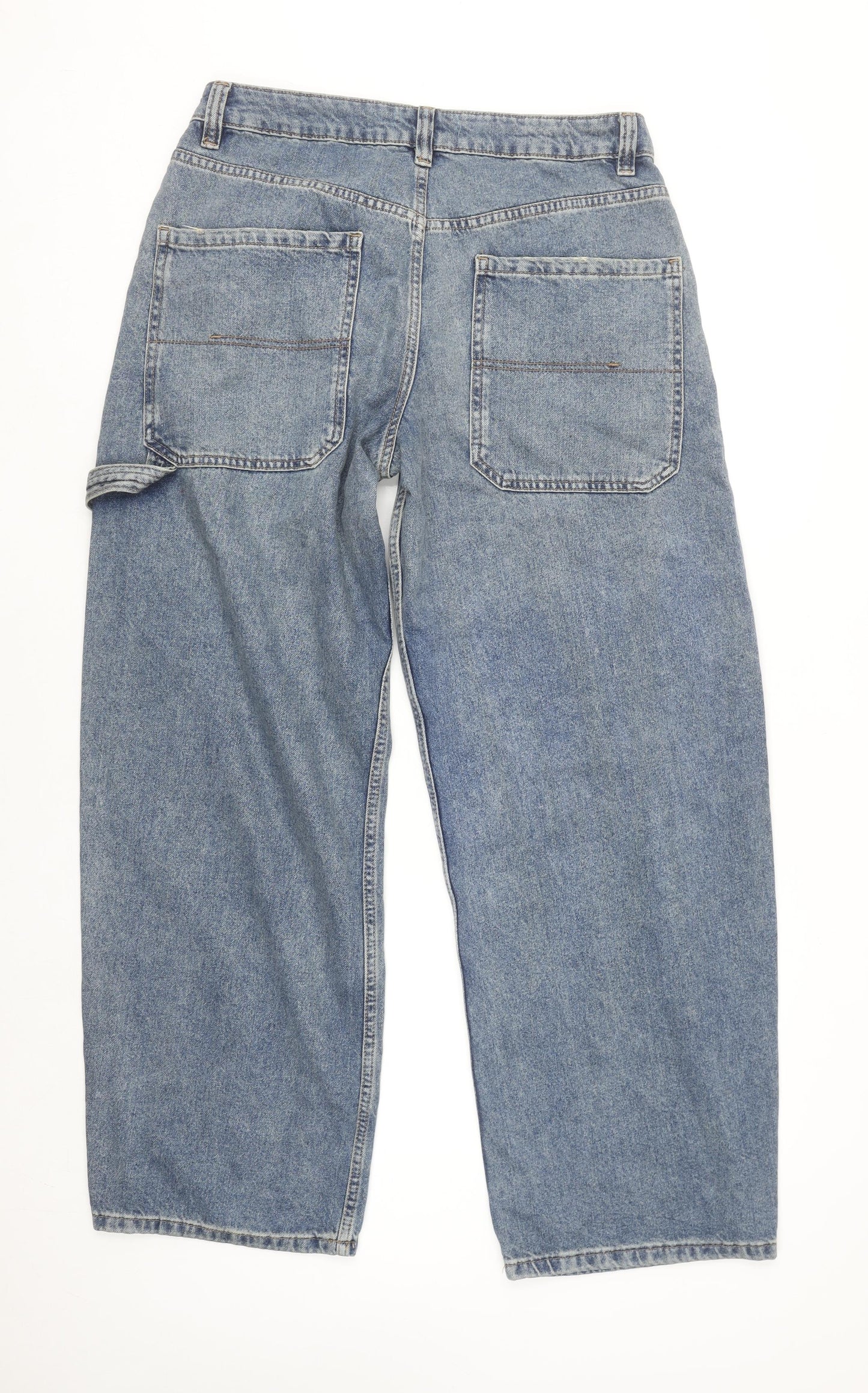 Denim Co. Women Blue Size 12 Relaxed Straight Jeans