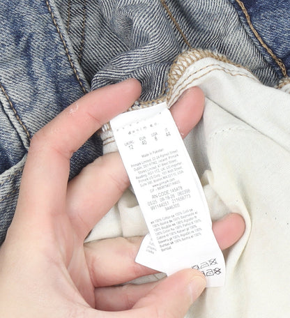 Denim Co. Women Blue Size 12 Relaxed Straight Jeans