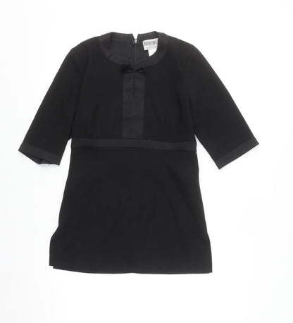 Buttercups Women’s Black Shift Workwear Dress Size 8 Short Sleeve