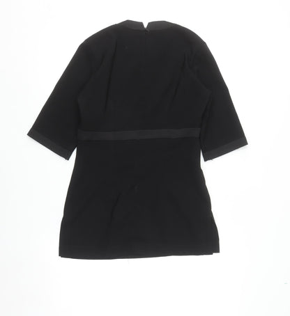 Buttercups Women’s Black Shift Workwear Dress Size 8 Short Sleeve