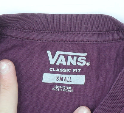 Vans Women's Purple Classic Fit Cotton T-Shirt Small