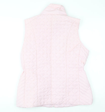 Paco Boutique Women Pink Quilted Padded Waistcoat Size 14