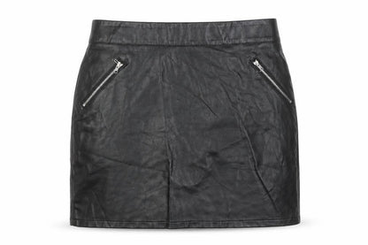 Pixie Daisy Womens Black Size 10 Faux Leather Mini Skirt