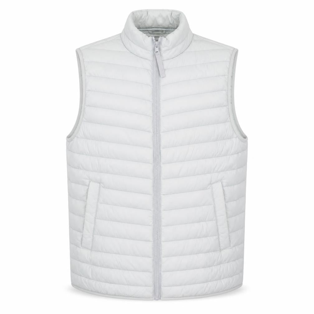 ASOS Men’s Grey Puffer Waistcoat M Regular Fit Quilted Zip Gilet