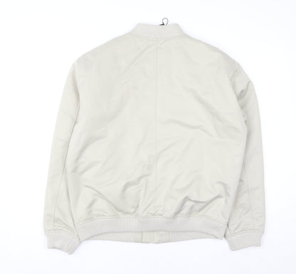 Marks and Spencer Mens Beige Bomber Jacket Size M Regular Fit