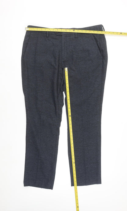 Ted Baker Men's Blue Wool Blend Dress Trousers 38R