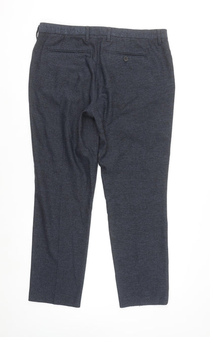 Ted Baker Men's Blue Wool Blend Dress Trousers 38R