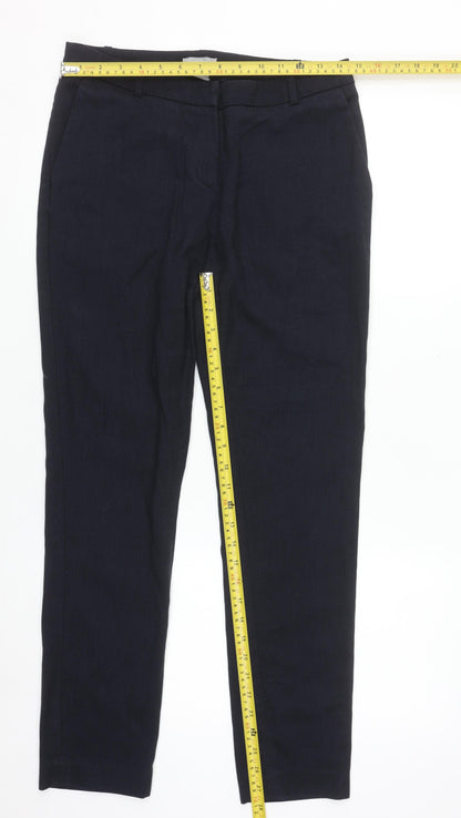 H&M Women's Black Slim Fit Straight Leg Trousers Size 8