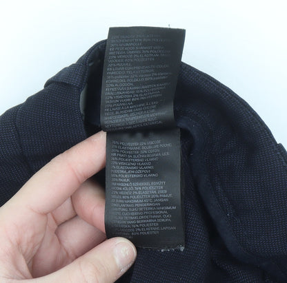 H&M Women's Black Slim Fit Straight Leg Trousers Size 8