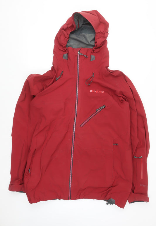 Patagonia Men's Red Waterproof Hooded Softshell Jacket L