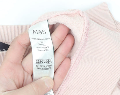 Marks and Spencer Women Pink Small Pullover Sweatshirt