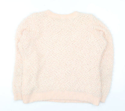 Red Herring Womens Beige Size 14 Chunky Knit Long Sleeve Pullover Jumper