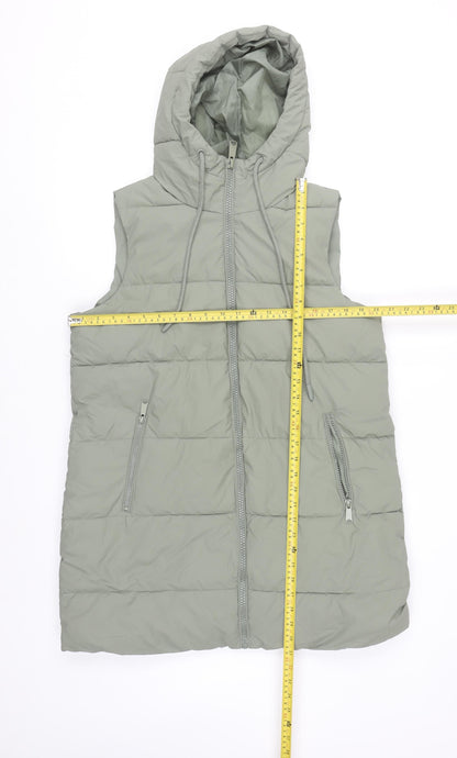 Dunnes Women’s Grey Hooded Puffer Waistcoat Size M