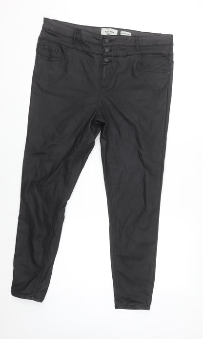 New Look Women's Black High Waist Skinny Yazmin Trousers Size 18