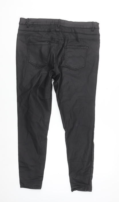 New Look Women's Black High Waist Skinny Yazmin Trousers Size 18