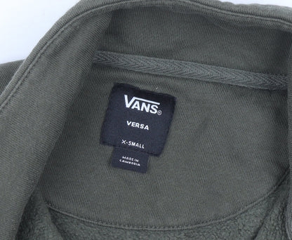 Vans Men’s Green XS Pullover Fleece 1/2 Zip Sweatshirt