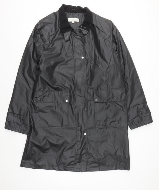 Clodagh Callaghan Women’s Black Size 16 Rain Coat Waterproof Long Jacket