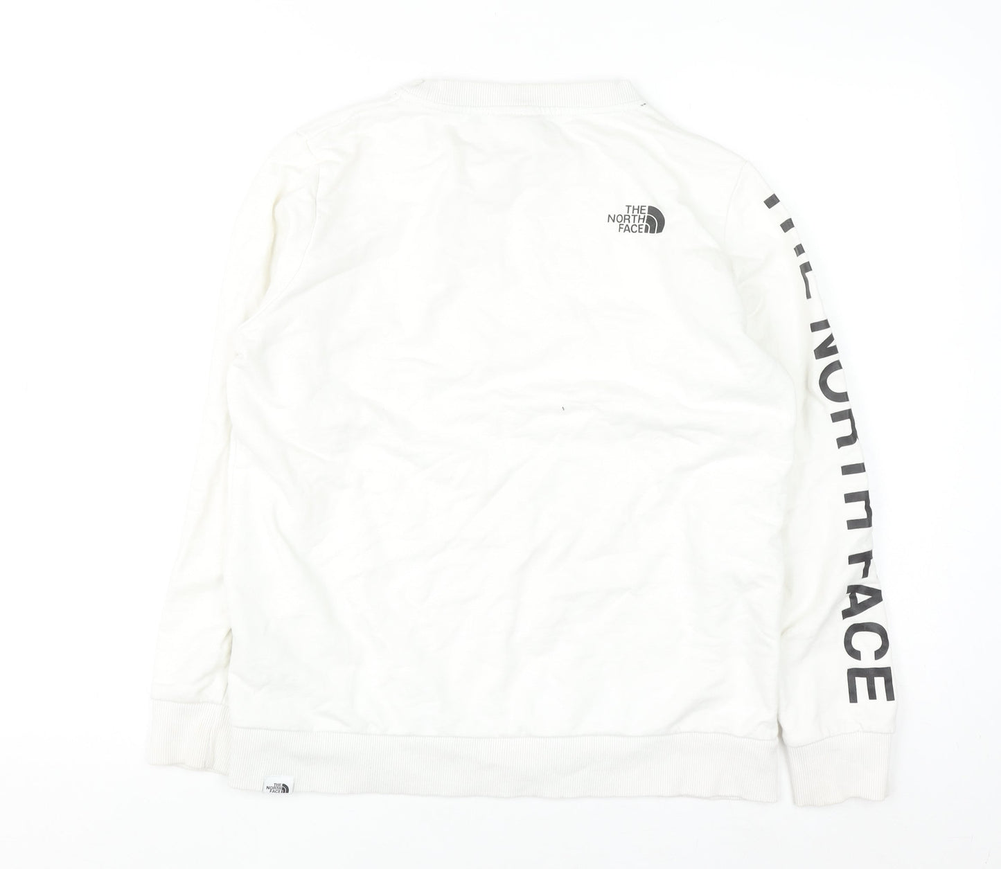 The North Face Women's White Cotton Crew Neck Sweatshirt M