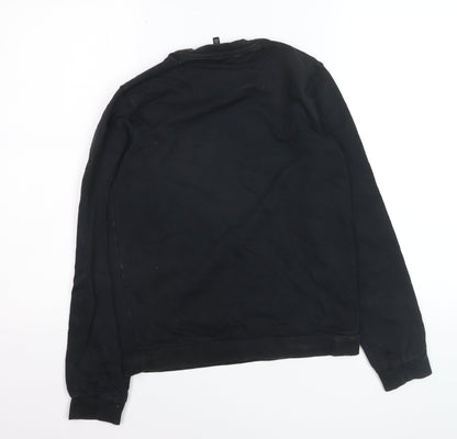 Emporio Armani EA7 Black Cotton Teens Sweatshirt Size 14A Regular Fit