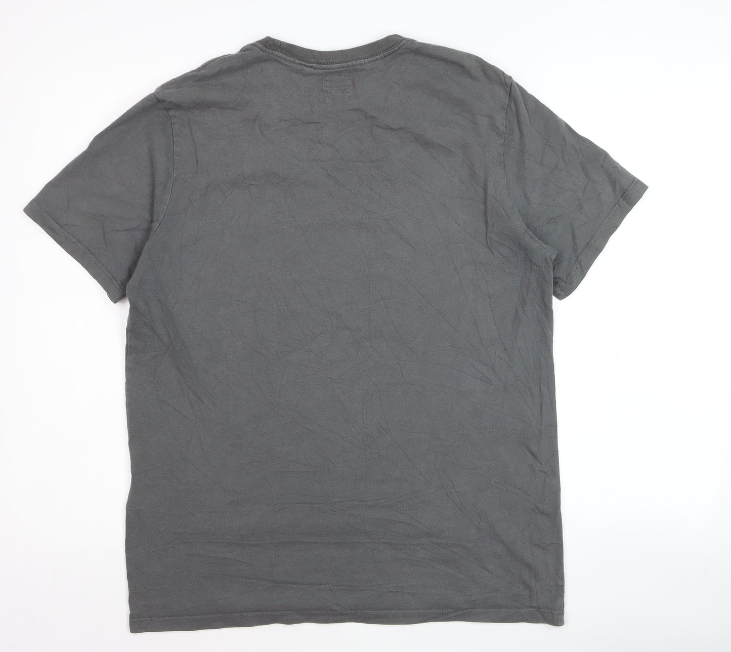 Levi's Men's Grey Cotton Crew Neck Short Sleeve T-Shirt M