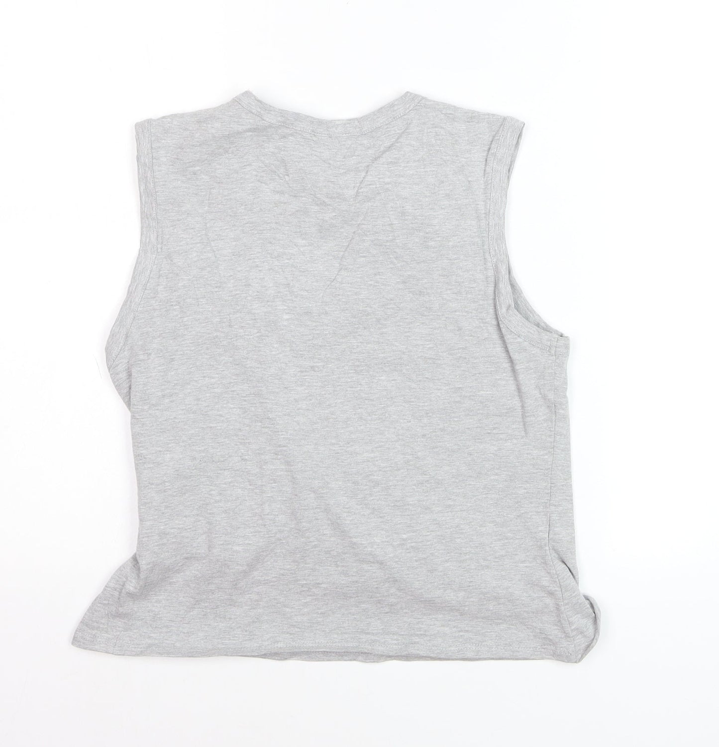 ASOS DESIGN Women's Grey Sleeveless Crew Neck Basic Tank Top Size 12
