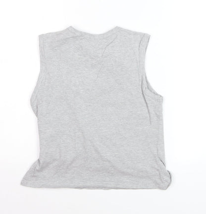 ASOS DESIGN Women's Grey Sleeveless Crew Neck Basic Tank Top Size 12