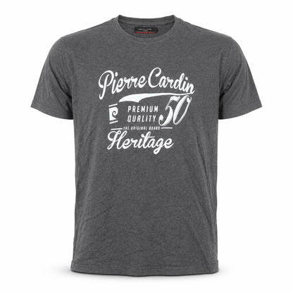Pierre Cardin Men’s Grey 2XL Heritage Graphic T-Shirt