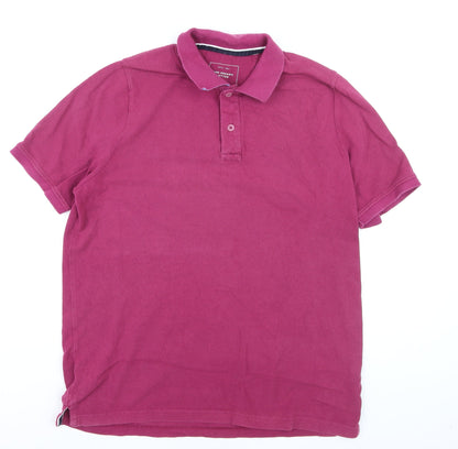 John Lewis Men's Pink Organic Cotton Polo Shirt XL
