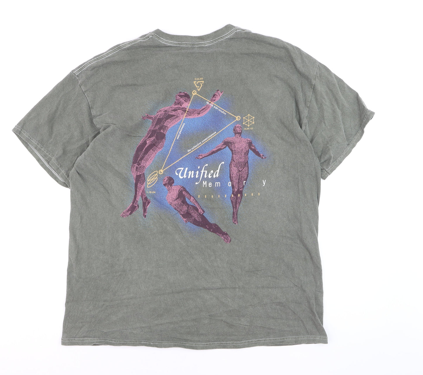 Urban Outfitters Men’s Grey Graphic Art Relaxed Fit T-Shirt Size M