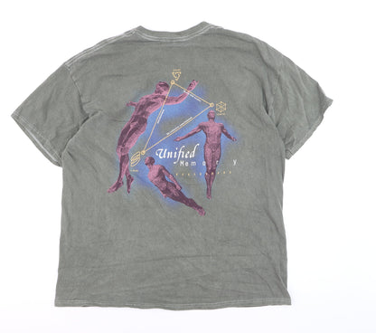 Urban Outfitters Men’s Grey Graphic Art Relaxed Fit T-Shirt Size M