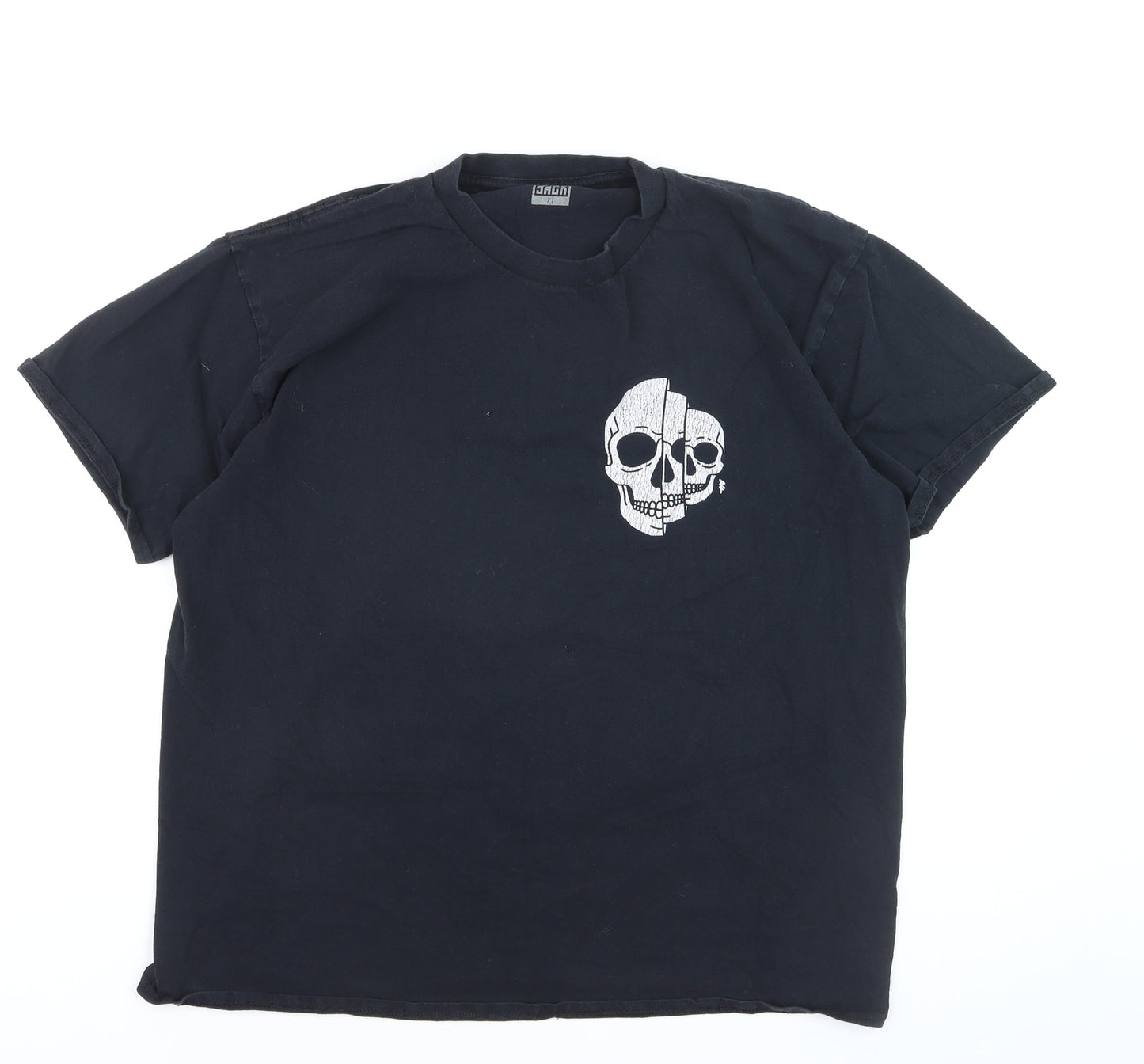 Hobo Jack Men's Black Skull Graphic Cotton T-Shirt XL