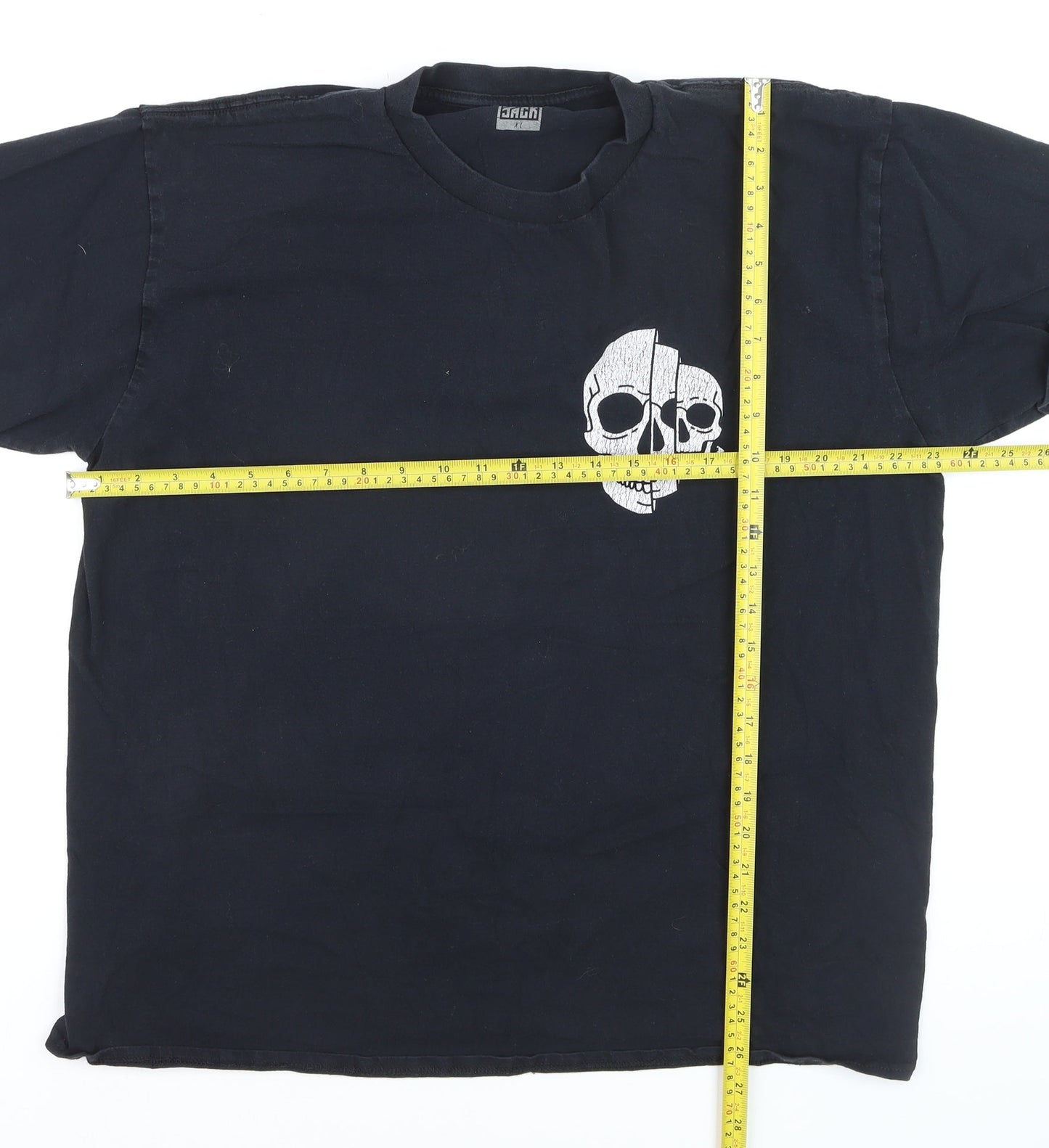 Hobo Jack Men's Black Skull Graphic Cotton T-Shirt XL