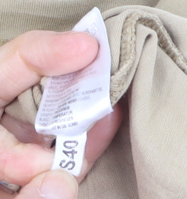 Gabicci Men’s Beige Cotton Blend Short Sleeve Polo Shirt Size L