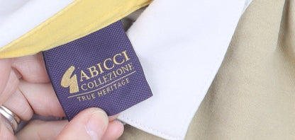 Gabicci Men’s Beige Cotton Blend Short Sleeve Polo Shirt Size L