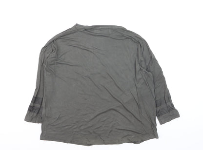 Superdry Boys Khaki Long Sleeve Graphic T-Shirt Size S