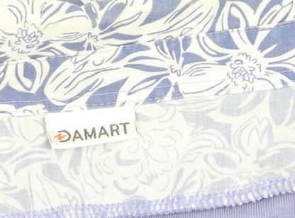 Damart Women’s Purple Long Sleeve V-Neck Button-Up Top Size 14/16