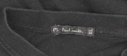 Paul Smith Boys Black XL Long Sleeve Deer Graphic Cotton T-Shirt