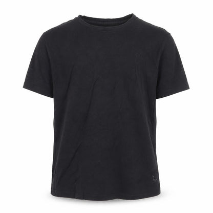 RRL Boys Black Cotton Crew Neck Short Sleeve Basic T-Shirt M