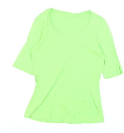 Marks and Spencer Women’s Green Cotton Basic T-Shirt Size 12