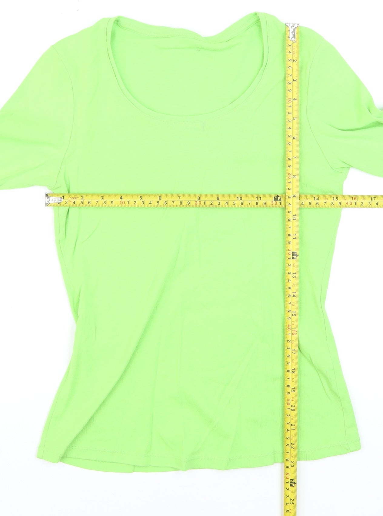 Marks and Spencer Women’s Green Cotton Basic T-Shirt Size 12