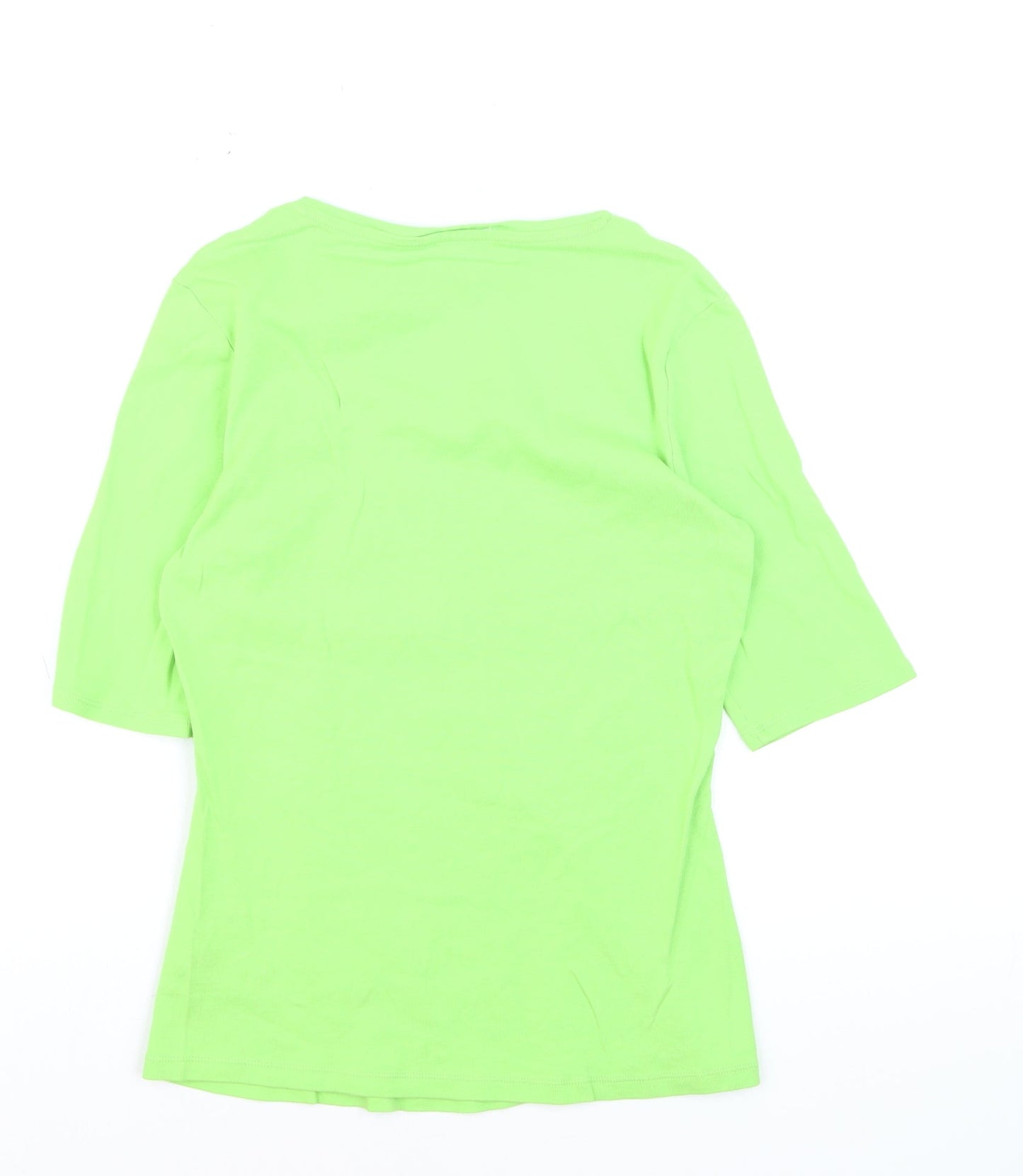 Marks and Spencer Women’s Green Cotton Basic T-Shirt Size 12