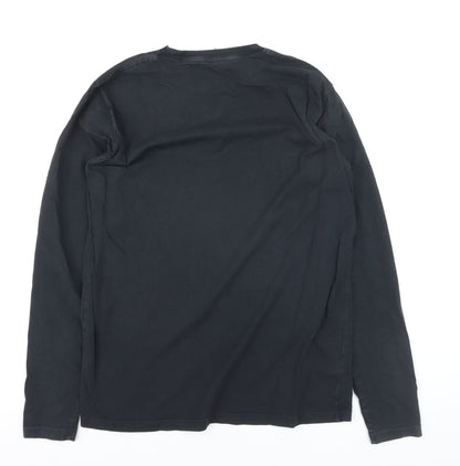 Norse Projects Men's Black XL Long Sleeve Cotton Crew Neck Top