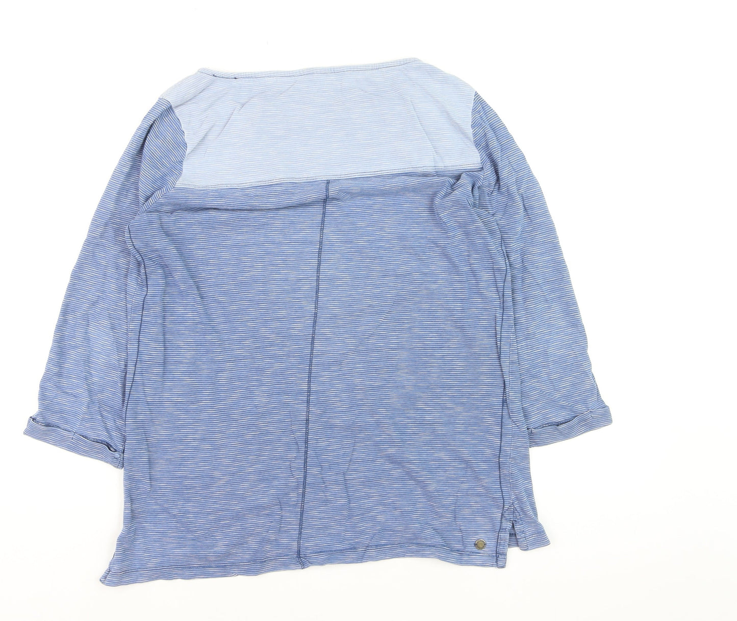 FatFace Women’s Blue Striped Long Sleeve Cotton T-Shirt Size L