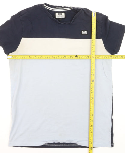 Weekend Offender Men's Multicolour Small Colourblock Cotton T-Shirt