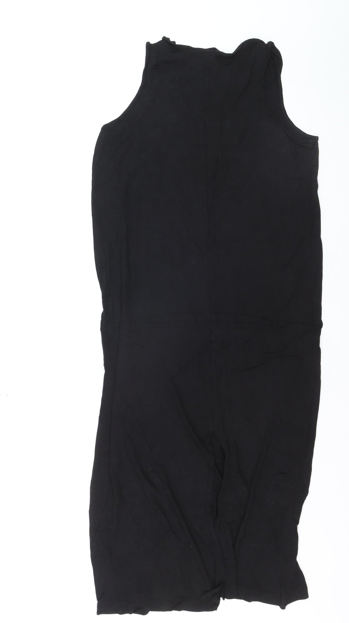 H&M Women’s Black Sleeveless Midi Slip Dress M Viscose